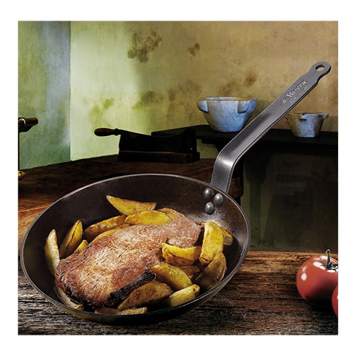 EMGA Lyonnaiserpan 28 cm – plaatstalen bakpan voor restaurants