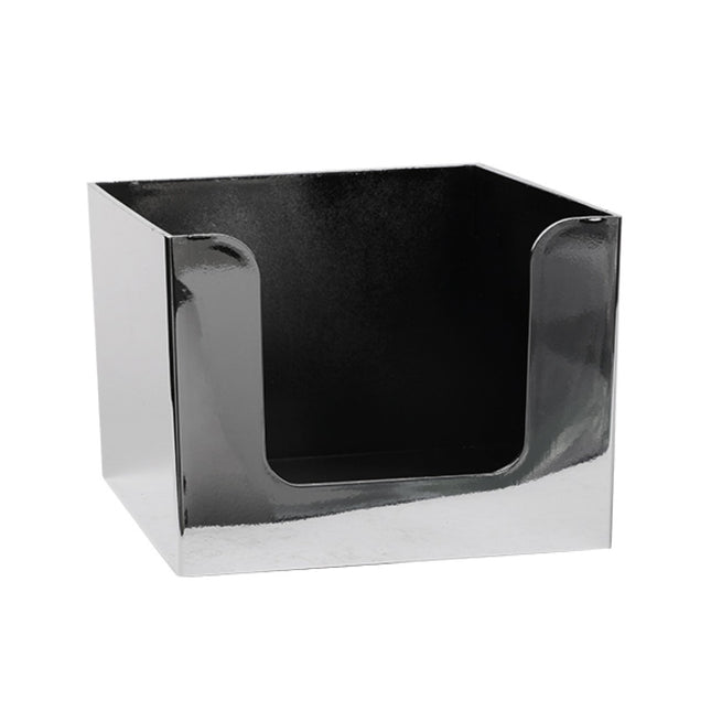 APS servethouder chroomlook 14 x 14 x 10 cm - servettendispenser voor tafel en bar