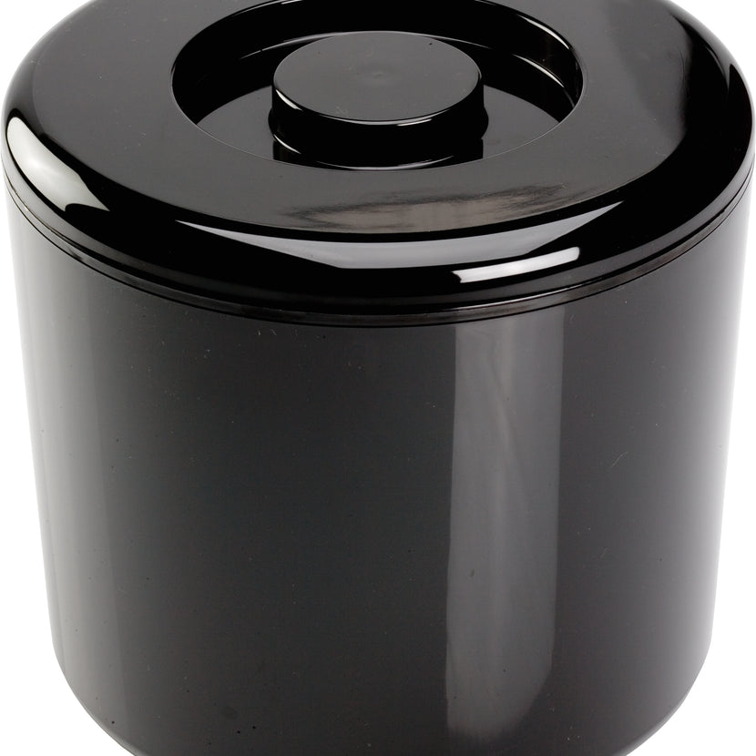 APS ronde ijsbak zwart 8 liter met afvoer - ijsemmer voor bar en events
