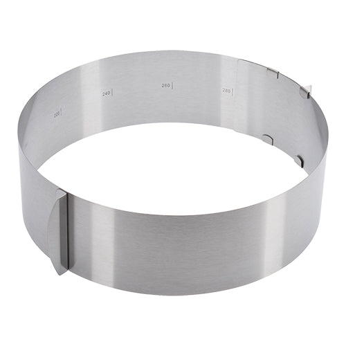 EMGA taartring verstelbaar Ø 16-30 cm – verstelbare ring voor taarten en entremet