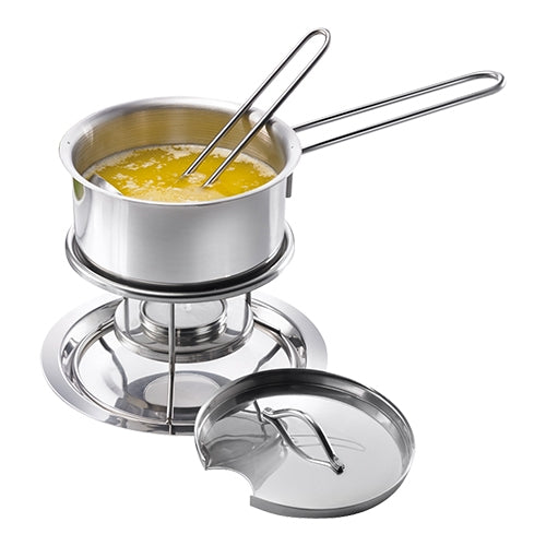 EMGA sauspan met waxine-rechaud – warmhoudsysteem voor sauzen en fondues