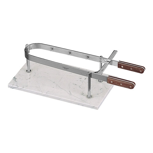 EMGA hamklem marmer/RVS – elegante hamklem voor het snijden van ham en vleeswaren