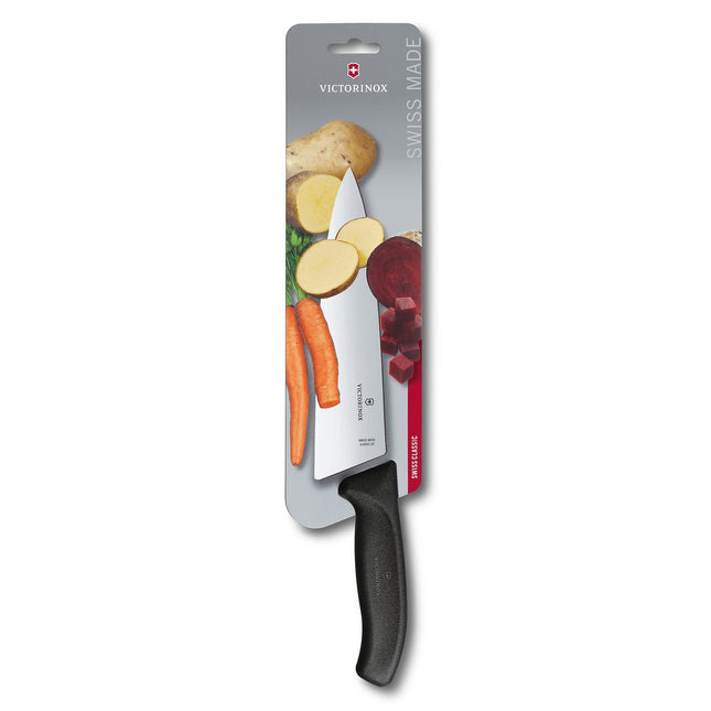 Victorinox SwissClassic vleesmes XL 20 cm zwart – extra lang snijmes voor het portioneren van vlees