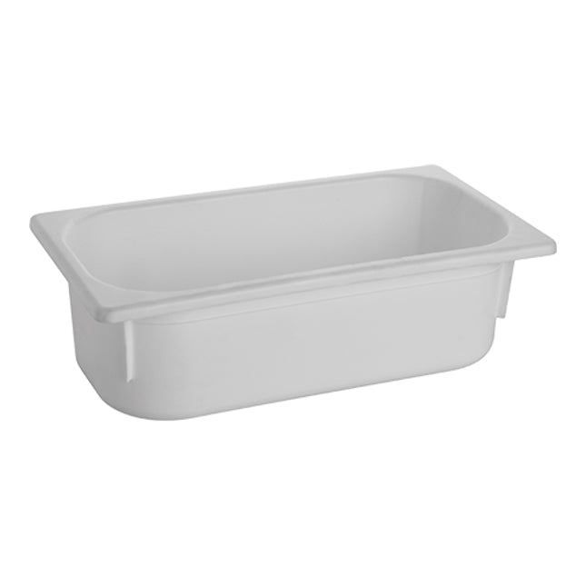 EMGA GN bak PP 1/3 GN 100 mm wit – ondiepe derde GN bak voor mise-en-place