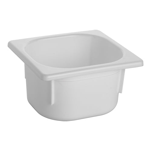 EMGA GN bak PP 1/6 GN 100 mm wit – ondiepe zesde GN bak voor sauzen en garnering