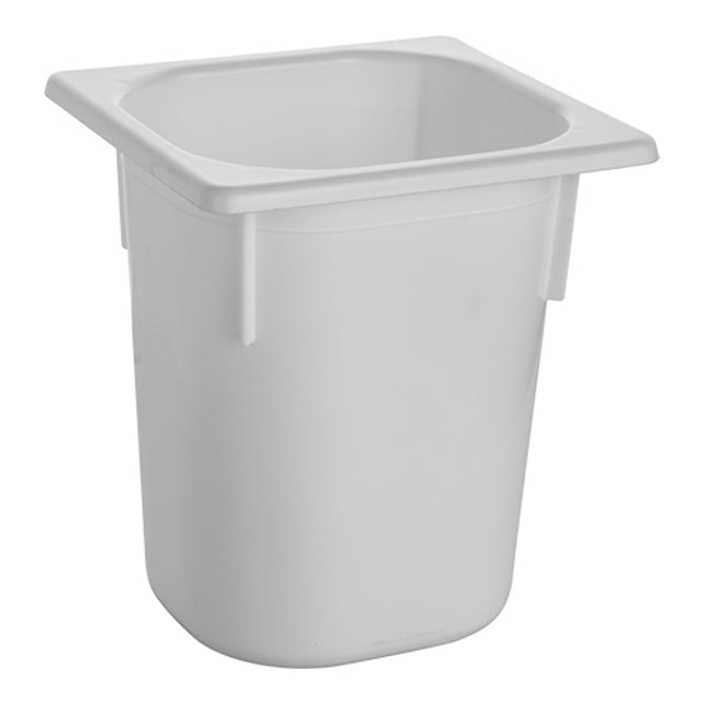 EMGA GN bak PP 1/6 GN 200 mm wit – diepe zesde GN bak voor voedselopslag en transport