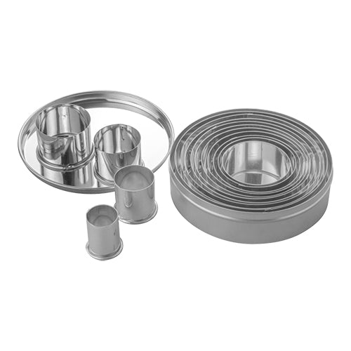 EMGA stekerdoos glad 14-delig – complete set gladde uitstekers voor patisserie