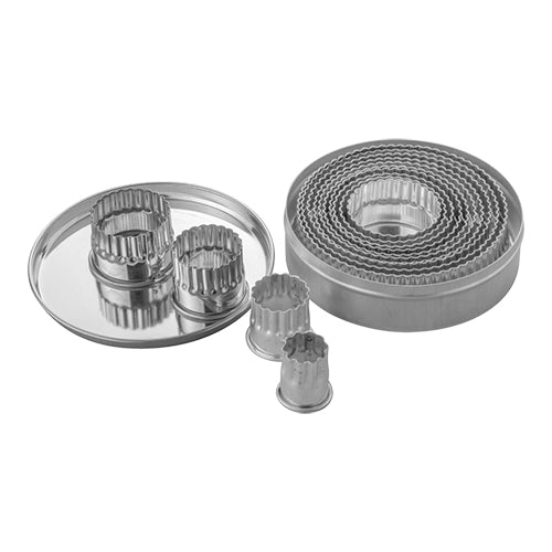 EMGA stekerdoos gekarteld – complete set getande uitstekers voor patisserie