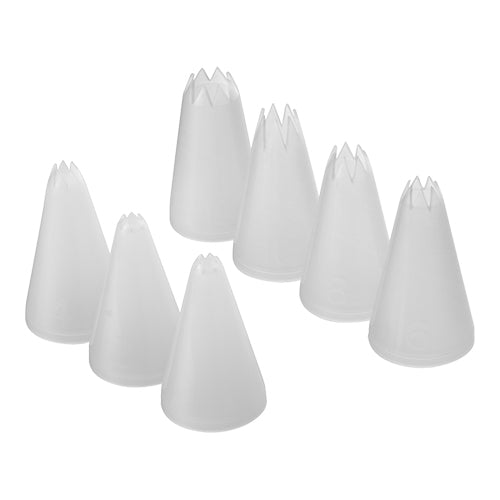 EMGA set spuitjes nylon gekarteld – gekartelde spuitmondjes voor taartdecoratie