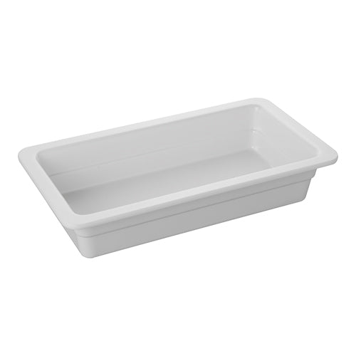 EMGA GN bak melamine 1/3 GN 65 mm wit – derde witte GN bak voor buffetpresentatie