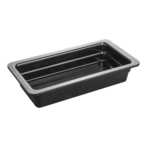 EMGA GN bak melamine 1/3 GN 65 mm zwart – derde zwarte melamine GN bak voor buffet