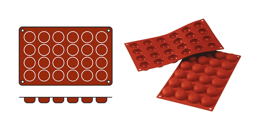 EMGA Siliconflex Pomponnetes – siliconen pomponnette-vorm voor kleine gebakjes