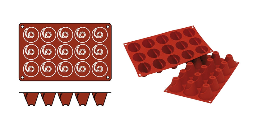EMGA Siliconflex Mediumvulcano – siliconen vulcanvorm voor fondant au chocolat