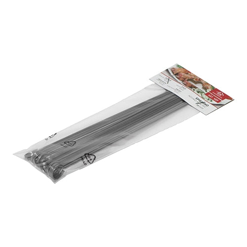 EMGA satéhpen 30 cm 12 stuks – lange RVS satéprikkers voor grill en buffet