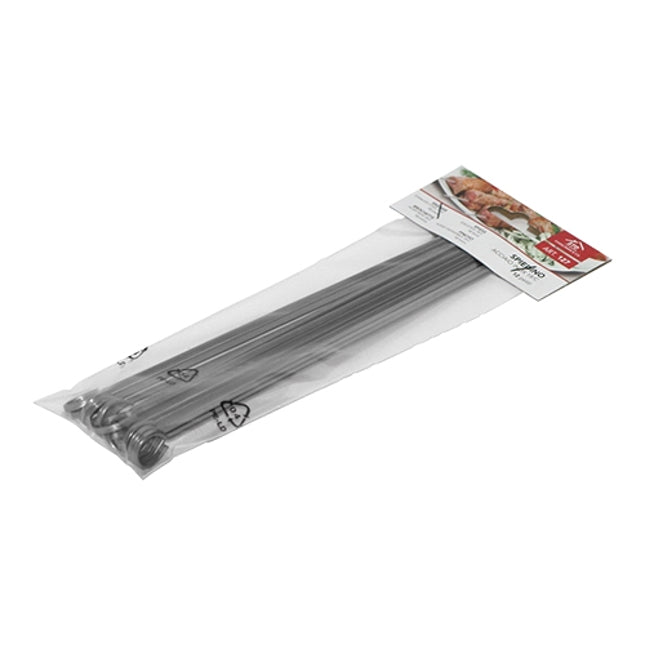 EMGA satéhpen 25 cm 12 stuks – RVS spiesen voor saté en gegrilde brochettes