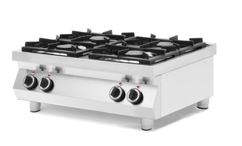 Hendi gasfornuis 4 pits tafelmodel – Kitchen Line kookplaat voor keuken en foodtruck