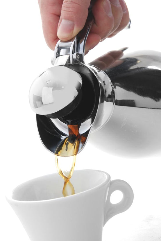 Hendi isoleerkan RVS 1 liter Fine Dine – roestvrijstalen thermoskan voor koffie in de horeca