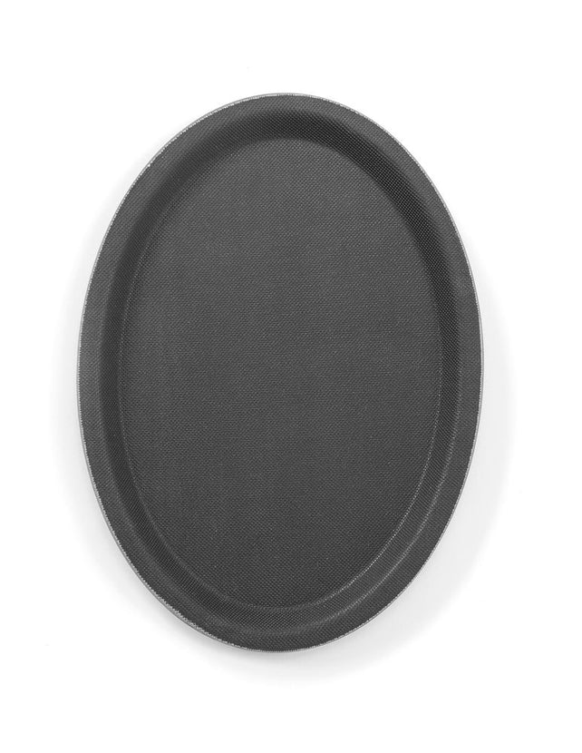 Hendi dienblad zwart ovaal 160x230 mm polyester – compact serveerblad voor bar en restaurant