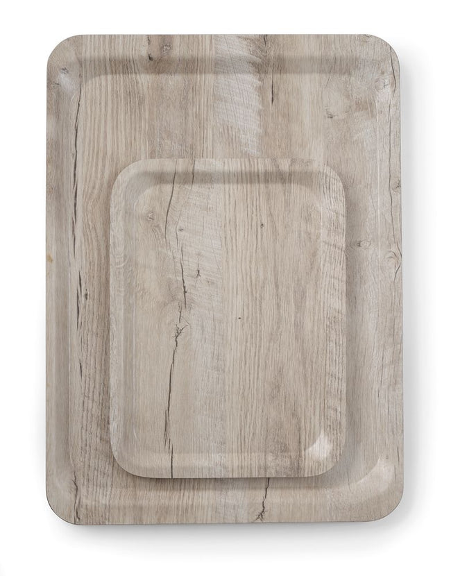 Hendi dienblad licht eiken 240x350 mm melamine – compact houtlook serveerblad voor het café