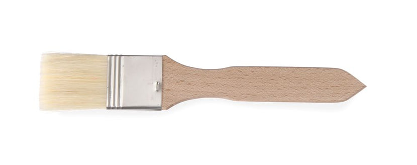 Hendi bakkwast plat 40x210 mm – brede boterkwast met houten steel voor bakken en glaceren
