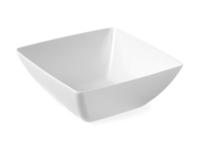 Groot vierkant melamine bakje Hendi 270 mm – diepe schaal voor salade op het koud buffet