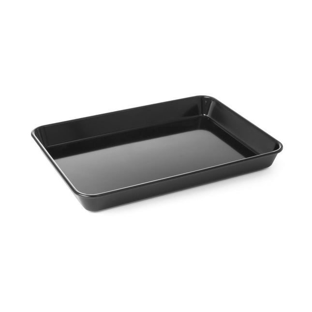 Hendi vleesbak melamine zwart 420x280x60 mm Waca 1406 – grote vitrinebak voor de slagerij