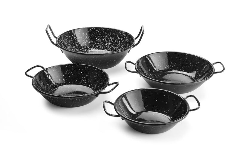 Hendi paellaschaal 140 mm geëmailleerd plaatstaal – serveerschaaltje voor tapas en amuses