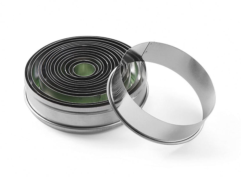 Hendi uitsteekvormen set 14-delig RVS – ronde gladde vormen 19-112 mm voor patisserie en bakkerij