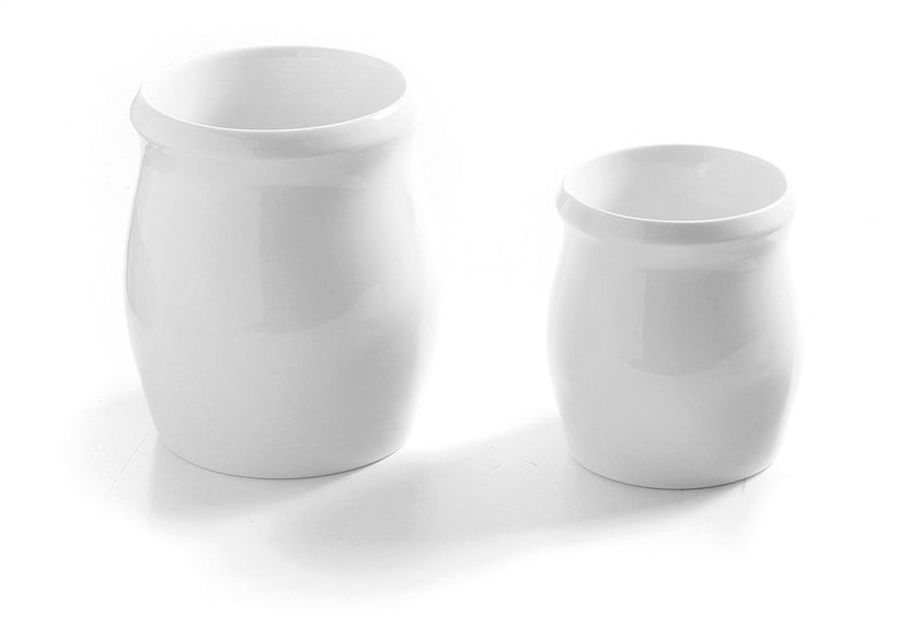 Hendi porseleinen sauspot 1 l – stevige kan voor dressing en olie in restaurant en cateringbuffet