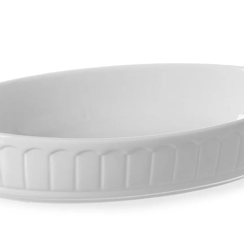 Hendi ovenschaal ovaal Rustica 245x145x55 mm – diepe porseleinen schaal voor ovengerechten in de horeca