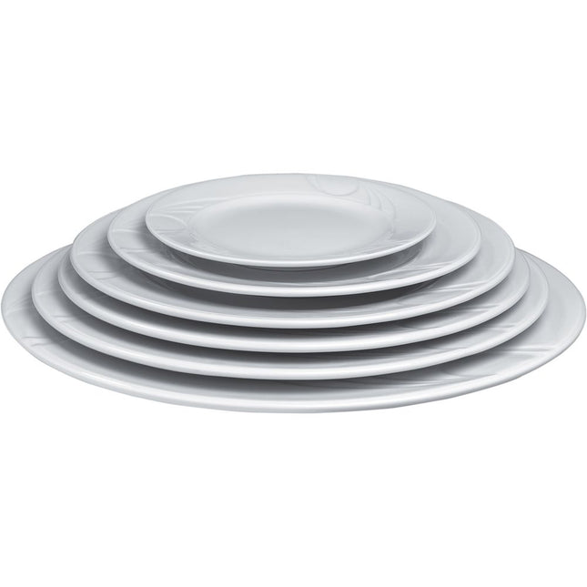 Hendi plat bord 160x18 mm Karizma – wit porseleinen bordje voor brood, amuses en dessert