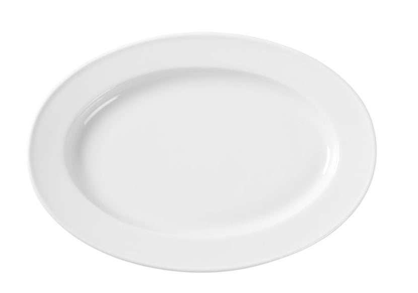 Hendi Delta ovale schaal 340x240 mm – grote porseleinen serveerschaal voor buffet en restaurant