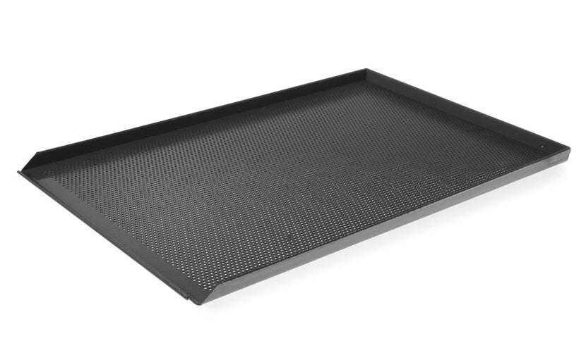Hendi bakplaat aluminium 600x400 mm geperforeerd met teflon coating – antikleeftray voor de bakkerij