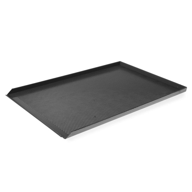 Hendi bakplaat aluminium 600x400 mm geperforeerd met teflon coating – antikleeftray voor de bakkerij