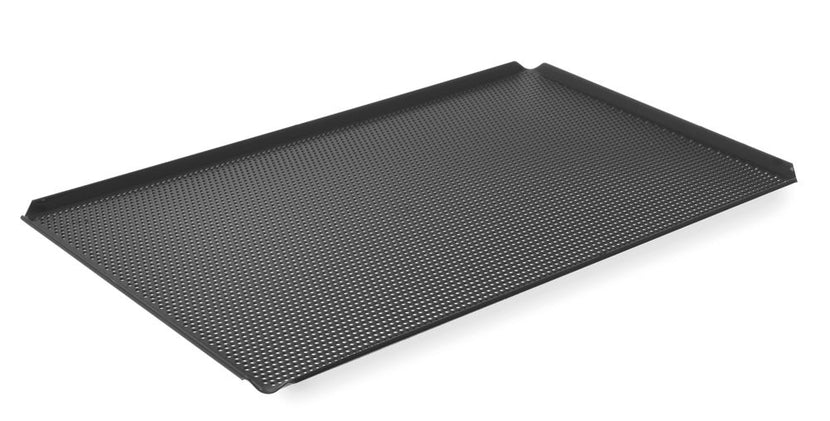 Hendi tray aluminium GN 1/1 10 mm geperforeerd met teflon – antikleefbakplaat voor de horecaoven