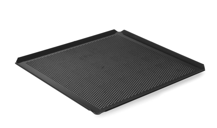 Hendi tray aluminium GN 2/3 10 mm geperforeerd teflon – antikleef gatenplaat voor bakkerij en oven