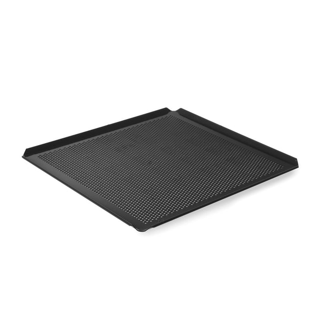 Hendi tray aluminium GN 2/3 10 mm geperforeerd teflon – antikleef gatenplaat voor bakkerij en oven
