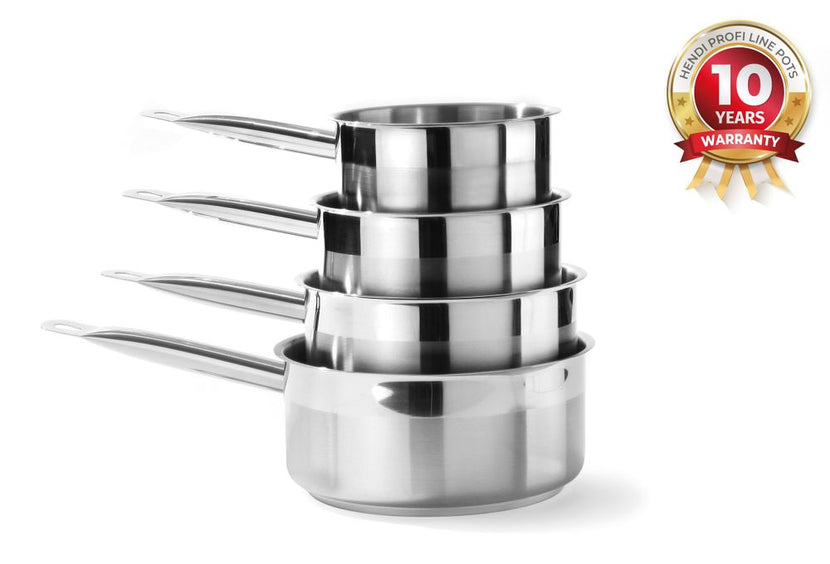 Hendi steelpan rvs laag 140x70 mm 1,2 l zonder deksel Profi Line – sauspan voor de keuken