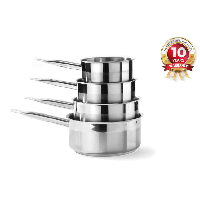 Hendi steelpan rvs laag 140x70 mm 1,2 l zonder deksel Profi Line – sauspan voor de keuken