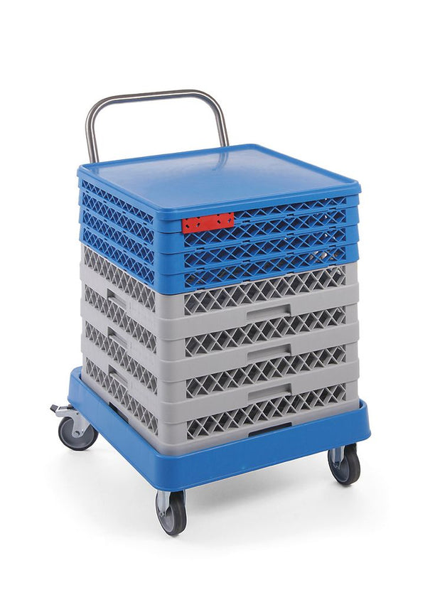 Hendi trolley met handgreep voor vaatwaskorven – transportwagen voor glazen in restaurant en bar