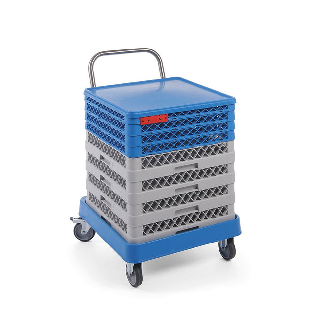 Hendi trolley met handgreep voor vaatwaskorven – transportwagen voor glazen in restaurant en bar