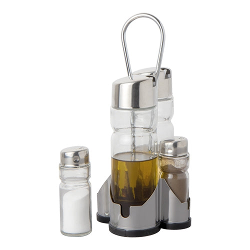 EMGA Menage 4-delig op kunststof voet – complete tafelset voor horeca en catering