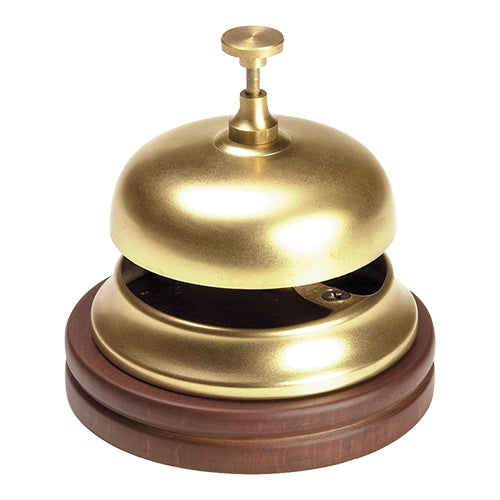 EMGA Receptiebel met houten voet – baliebel voor hotels, restaurants en receptie