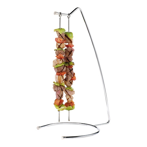 EMGA Spiesstandaard met 2 satépennen 35 cm – presentatiestandaard voor spiesen en brochettes