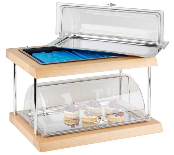 APS Doppeldecker koeldisplay detail – buffetkoeling voor hotel en cateringservice