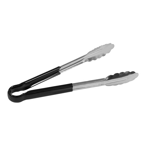 EMGA Serveertang 30 cm zwart – lange zwarte serveertang voor buffet en catering