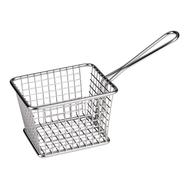 EMGA Frituurmandje mini 12x10 cm – klein serveermandje voor snacks en borrelhapjes