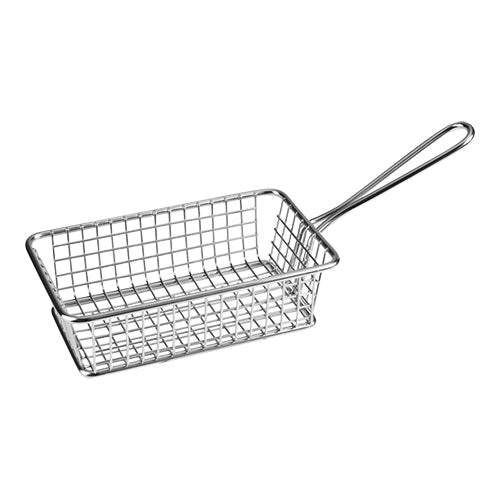 EMGA Frituurmandje mini 16x10 cm – langwerpig serveermandje voor snacks in cafés