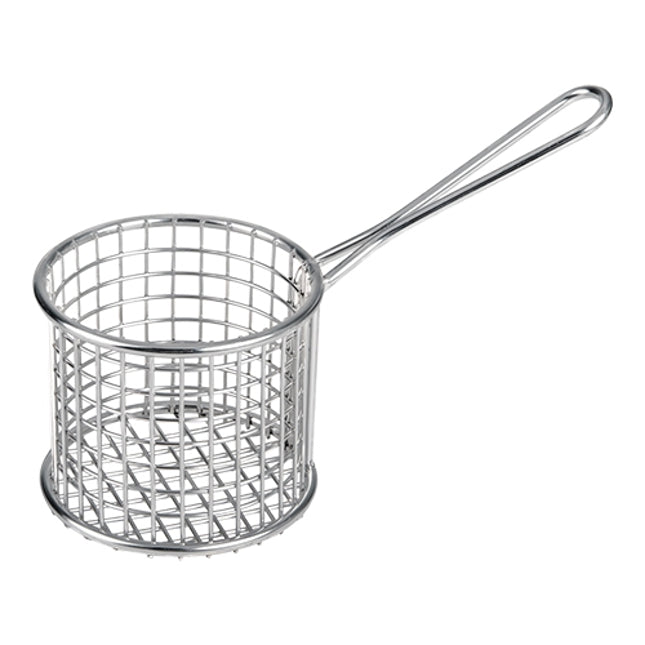 EMGA Frituurmandje mini Ø 9,3 cm – rond serveermandje voor borrelhapjes en frites