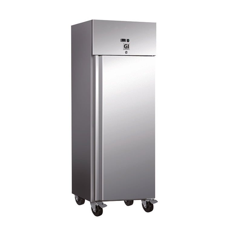 Gastro-Inox RVS koeling 600 liter met geforceerde koeling – horecakoelkast enkeldeurs